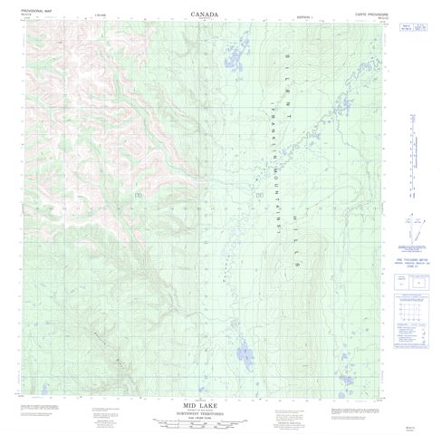 Mid Lake Topographic Paper Map 095G12 at 1:50,000 scale