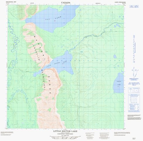 Little Doctor Lake Topographic Paper Map 095G14 at 1:50,000 scale