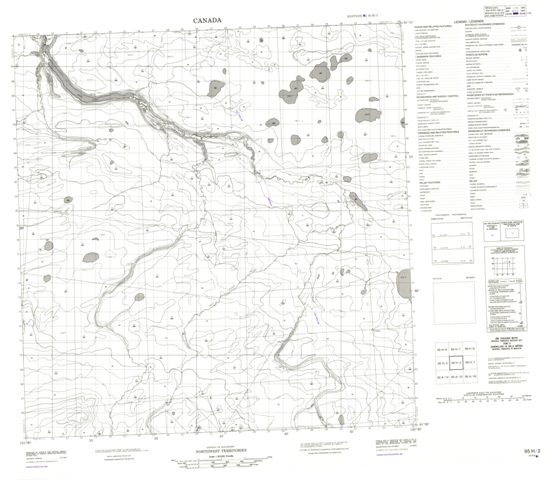 No Title Topographic Paper Map 095H02 at 1:50,000 scale