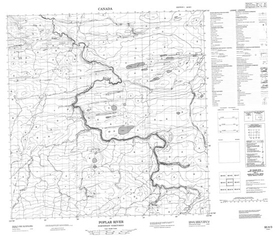 Poplar River Topographic Paper Map 095H03 at 1:50,000 scale