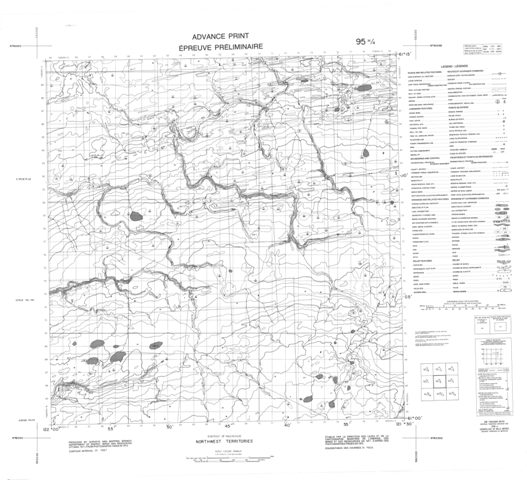 No Title Topographic Paper Map 095H04 at 1:50,000 scale