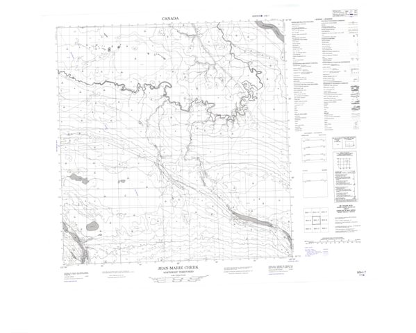 Jean-Marie Creek Topographic Paper Map 095H07 at 1:50,000 scale