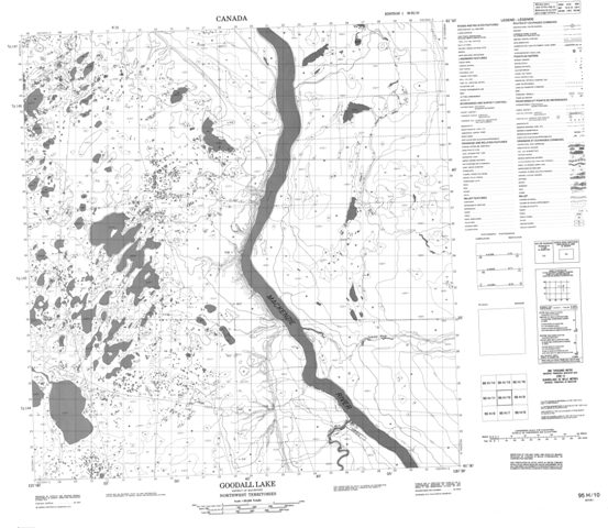 Goodall Lake Topographic Paper Map 095H10 at 1:50,000 scale