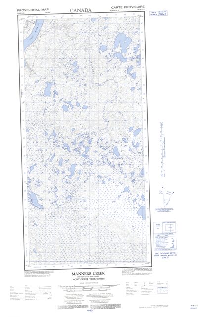 Manners Creek Topographic Paper Map 095H11E at 1:50,000 scale