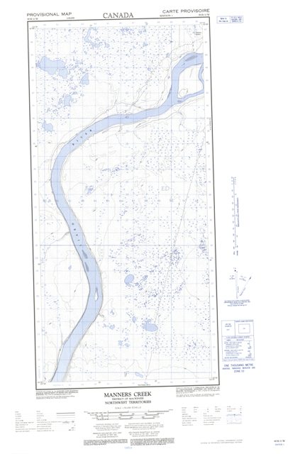 Manners Creek Topographic Paper Map 095H11W at 1:50,000 scale