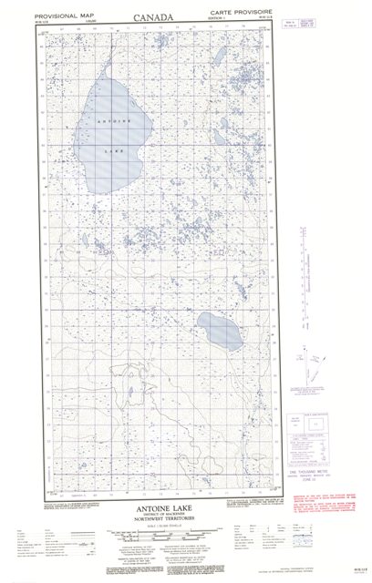 Antoine Lake Topographic Paper Map 095H12E at 1:50,000 scale