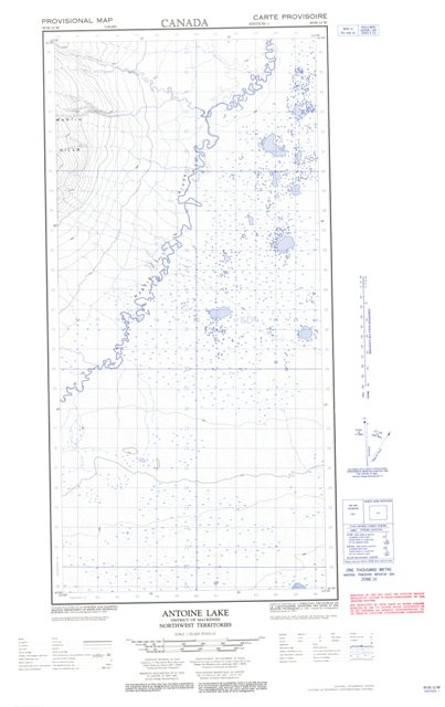 Antoine Lake Topographic Paper Map 095H12W at 1:50,000 scale