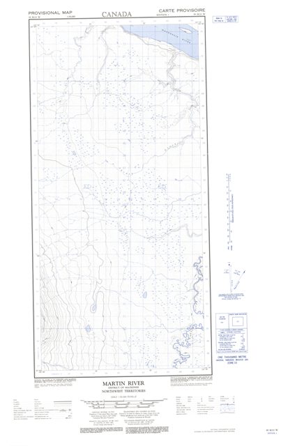 Martin River Topographic Paper Map 095H13W at 1:50,000 scale