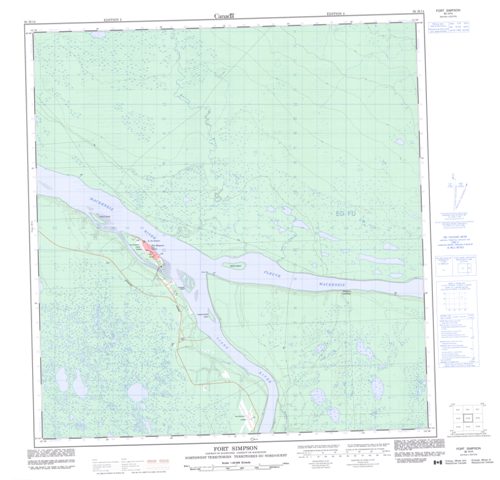 Fort Simpson Topographic Paper Map 095H14 at 1:50,000 scale