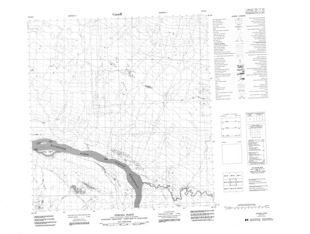 Strong Point Topographic Paper Map 095H15 at 1:50,000 scale