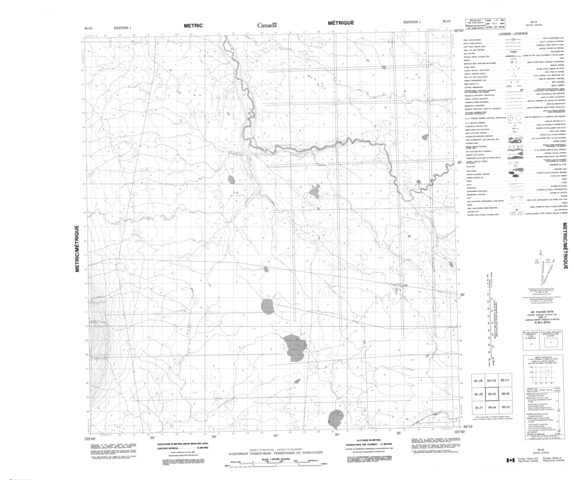 No Title Topographic Paper Map 095I05 at 1:50,000 scale