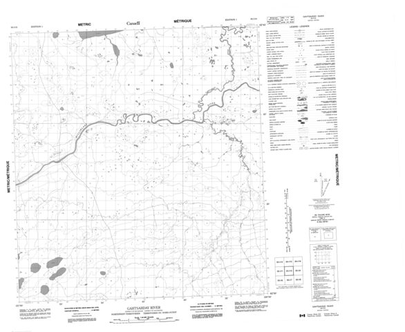Gahtsahday River Topographic Paper Map 095I10 at 1:50,000 scale