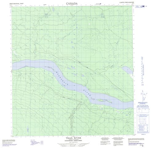 Trail River Topographic Paper Map 095J01 at 1:50,000 scale
