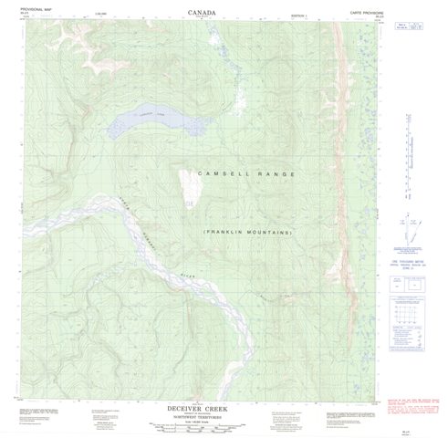 Deceiver Creek Topographic Paper Map 095J05 at 1:50,000 scale