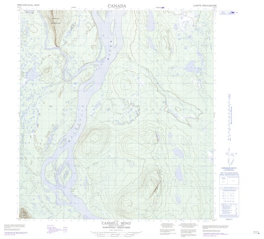Camsell Bend Topographic Paper Map 095J06 at 1:50,000 scale