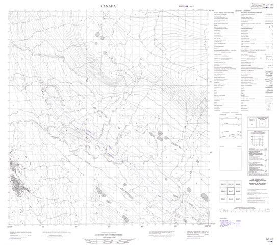 No Title Topographic Paper Map 095J07 at 1:50,000 scale