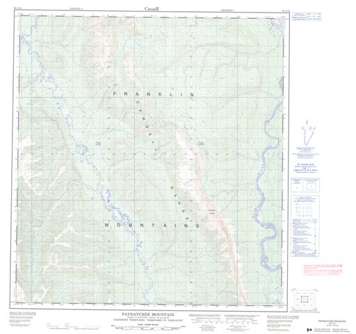 Paynaychee Mountain Topographic Paper Map 095J12 at 1:50,000 scale