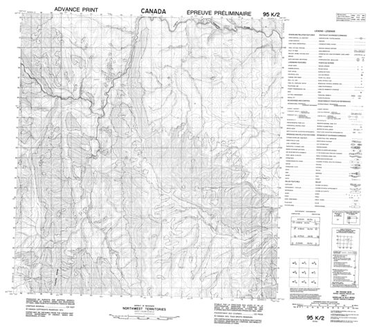 No Title Topographic Paper Map 095K02 at 1:50,000 scale