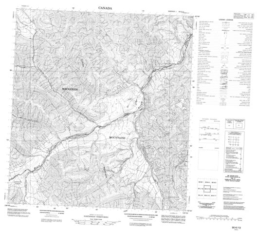 No Title Topographic Paper Map 095K13 at 1:50,000 scale