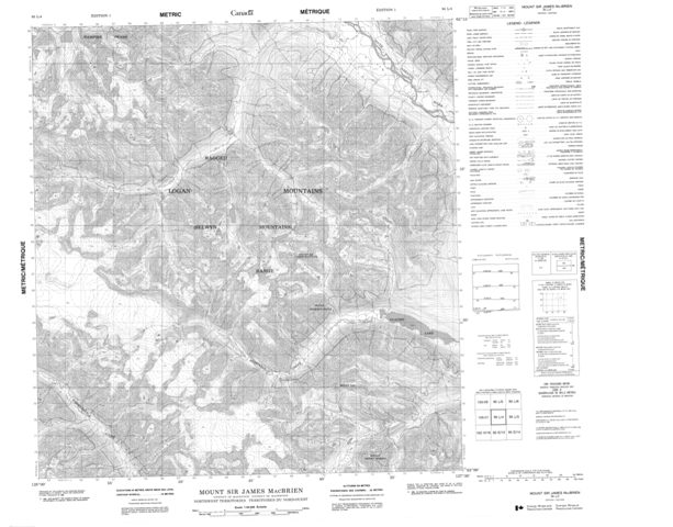 Mount Sir James Macbrien Topographic Paper Map 095L04 at 1:50,000 scale