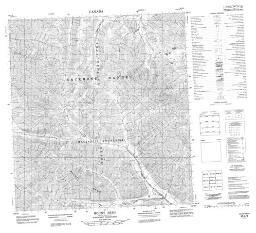Mount Berg Topographic Paper Map 095L09 at 1:50,000 scale