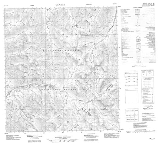 No Title Topographic Paper Map 095L13 at 1:50,000 scale