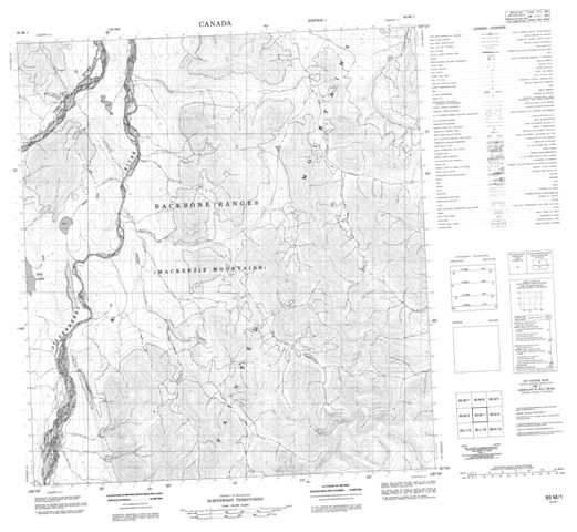 No Title Topographic Paper Map 095M01 at 1:50,000 scale