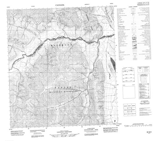 No Title Topographic Paper Map 095M02 at 1:50,000 scale