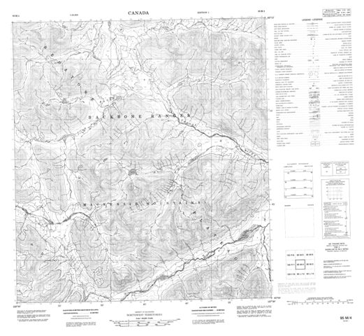 No Title Topographic Paper Map 095M04 at 1:50,000 scale