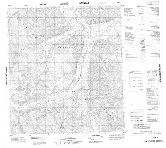 No Title Topographic Paper Map 095M06 at 1:50,000 scale