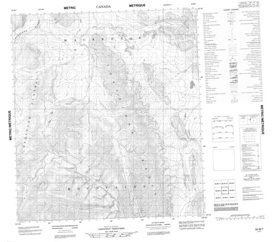 No Title Topographic Paper Map 095M07 at 1:50,000 scale