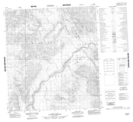 No Title Topographic Paper Map 095M08 at 1:50,000 scale