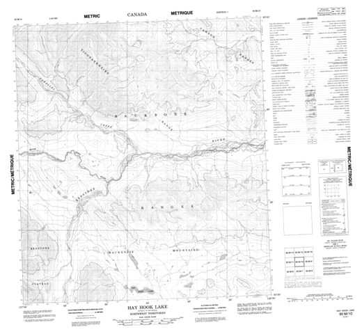 Hay Hook Lake Topographic Paper Map 095M10 at 1:50,000 scale