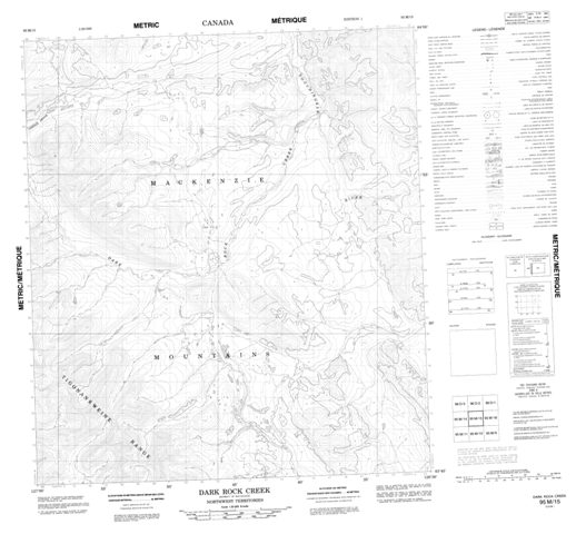 Dark Rock Creek Topographic Paper Map 095M15 at 1:50,000 scale