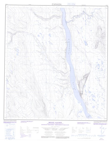 Mount Gaudet Topographic Paper Map 095O05 at 1:50,000 scale