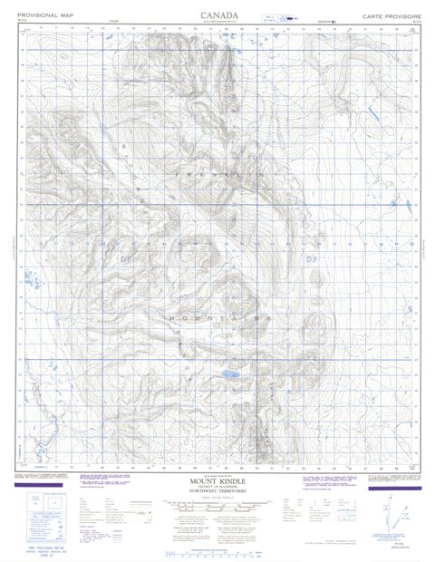 Mount Kindle Topographic Paper Map 095O06 at 1:50,000 scale