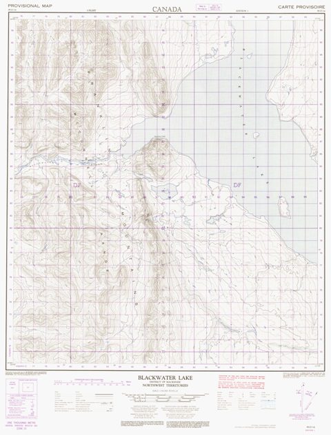 Blackwater Lake Topographic Paper Map 095O14 at 1:50,000 scale