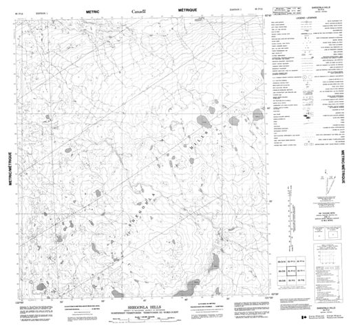 Shegonla Hills Topographic Paper Map 095P12 at 1:50,000 scale