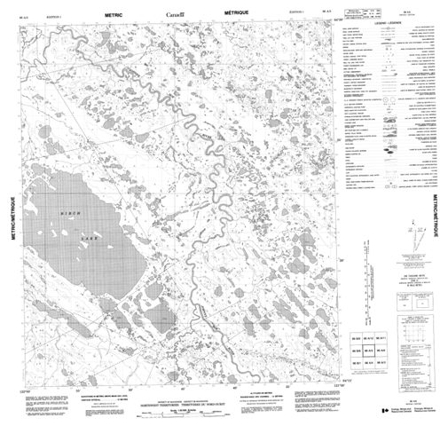 No Title Topographic Paper Map 096A05 at 1:50,000 scale