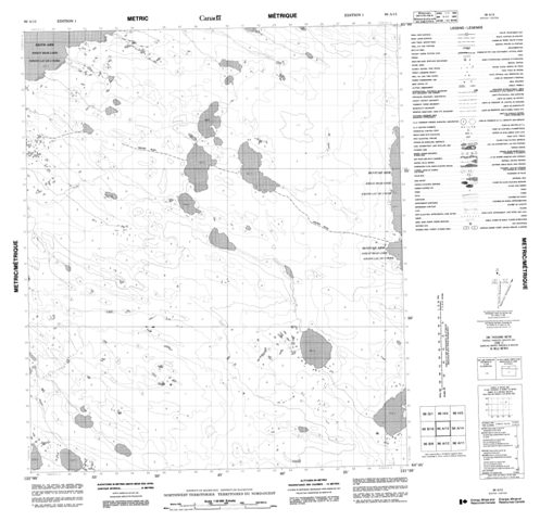 No Title Topographic Paper Map 096A13 at 1:50,000 scale
