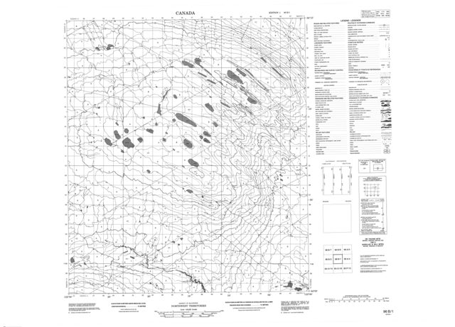 No Title Topographic Paper Map 096B01 at 1:50,000 scale