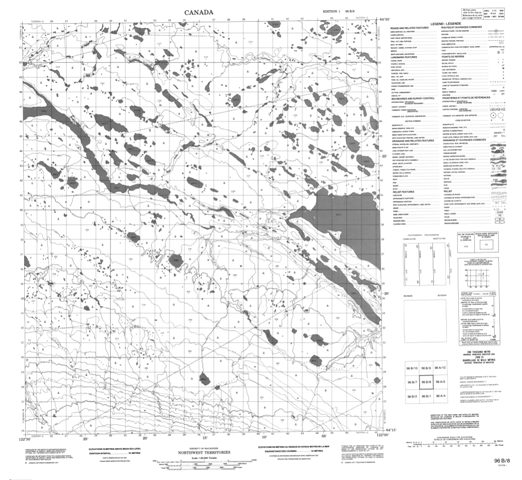 No Title Topographic Paper Map 096B08 at 1:50,000 scale