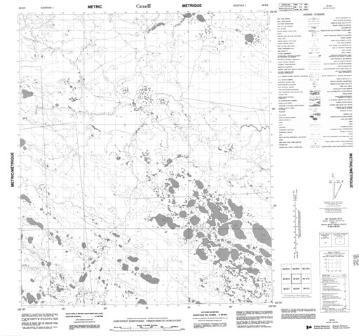 No Title Topographic Paper Map 096B09 at 1:50,000 scale
