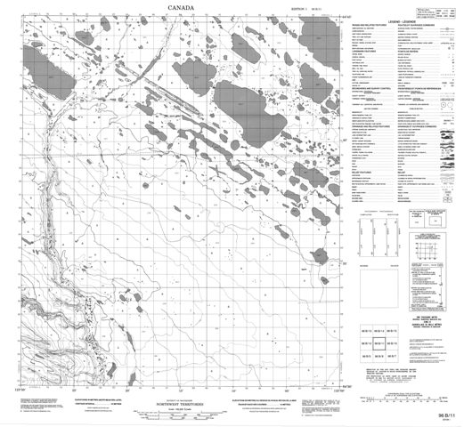 No Title Topographic Paper Map 096B11 at 1:50,000 scale