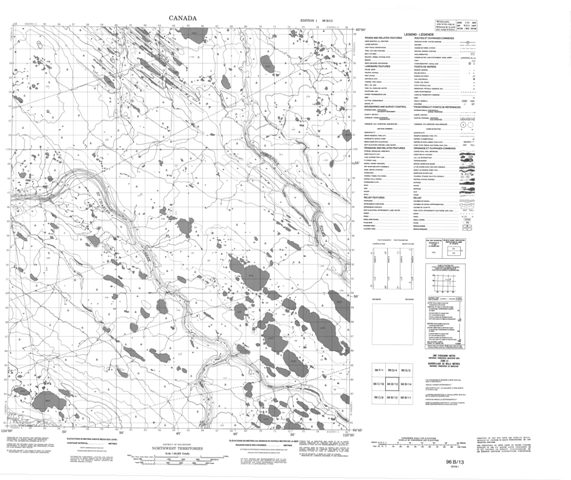 No Title Topographic Paper Map 096B13 at 1:50,000 scale