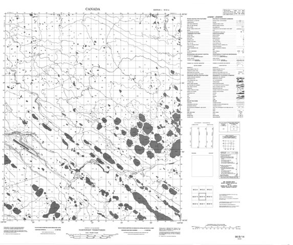 No Title Topographic Paper Map 096B14 at 1:50,000 scale