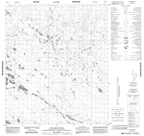 Big Rock River Topographic Paper Map 096B15 at 1:50,000 scale