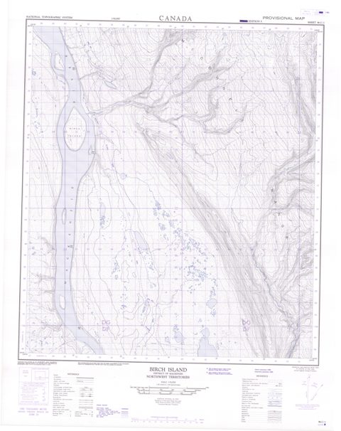 Birch Island Topographic Paper Map 096C01 at 1:50,000 scale
