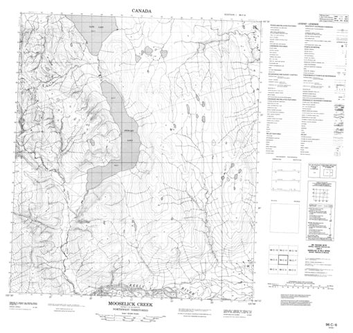 Mooselick Creek Topographic Paper Map 096C06 at 1:50,000 scale