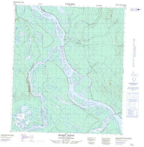 Burnt Point Topographic Paper Map 096C07 at 1:50,000 scale